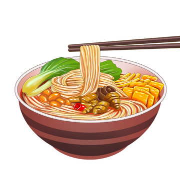 美味螺蛳粉腐竹青菜酸笋木耳花生美食