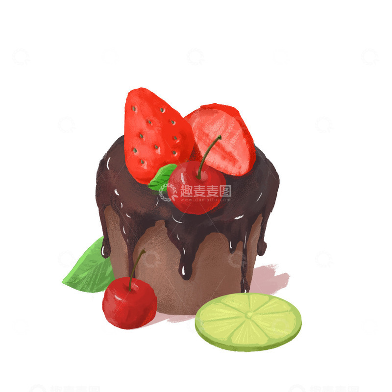 源文件下载【趣麦麦图】蛋糕甜点手绘图