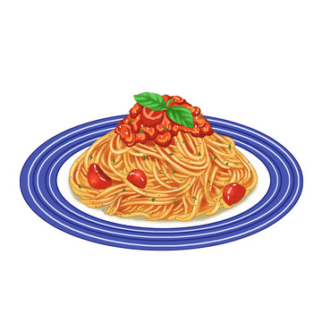美味番茄肉酱意面美食