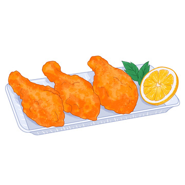 美食炸鸡柠檬麻辣美味