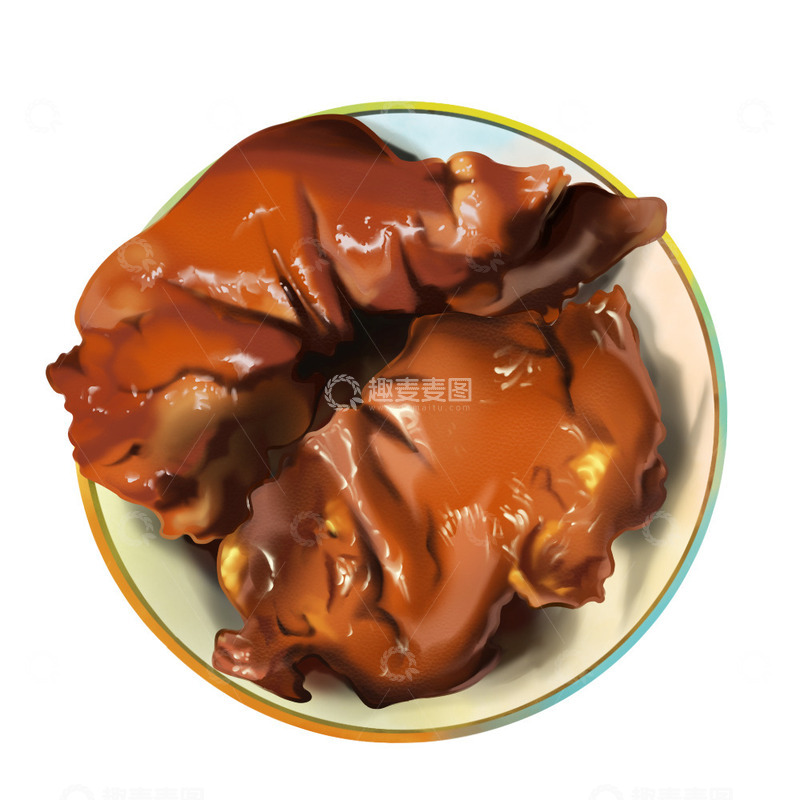 源文件下载【趣麦麦图】美食猪蹄插画