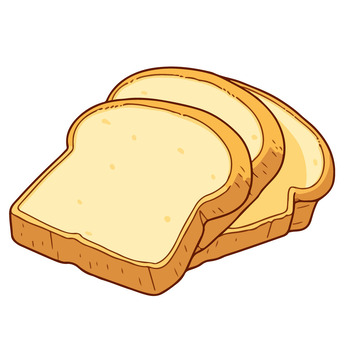 吐司面包卡通插画