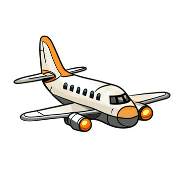 飞机卡通作绘素材
