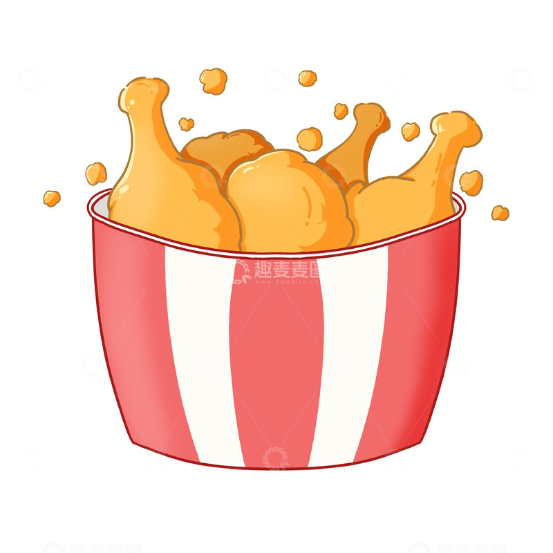 满桶大炸鸡块块好滋味