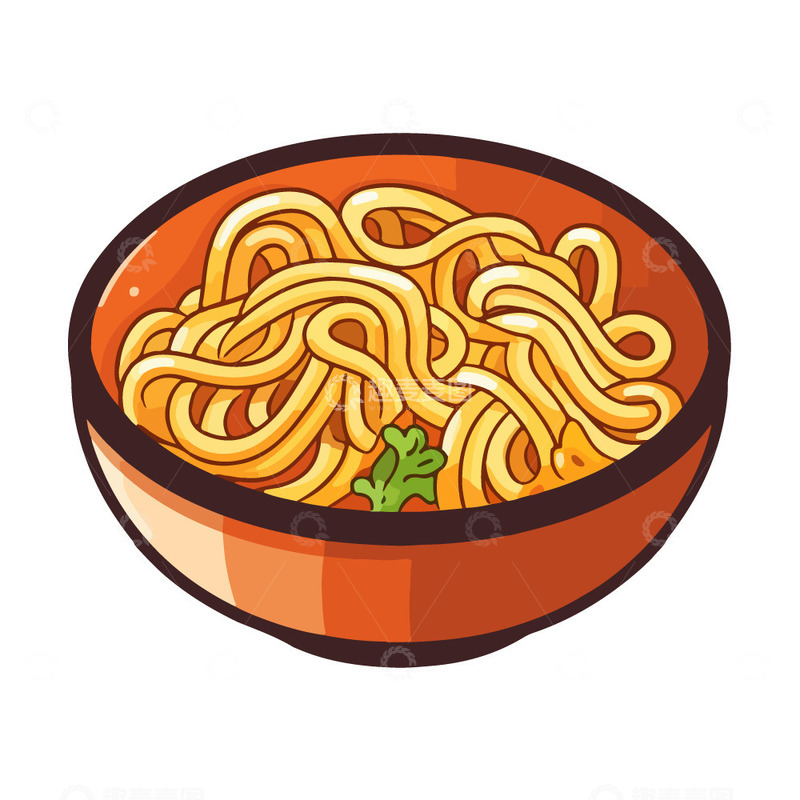 源文件下载【趣麦麦图】卡通担担面卡通插画