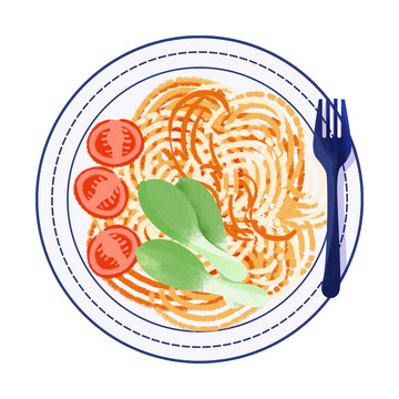 简约美食意大利面