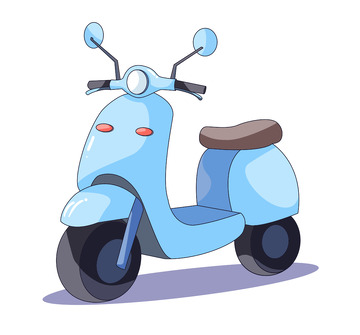 简约扁平电动车交通工具