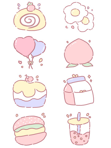 卡通装饰贴纸元素