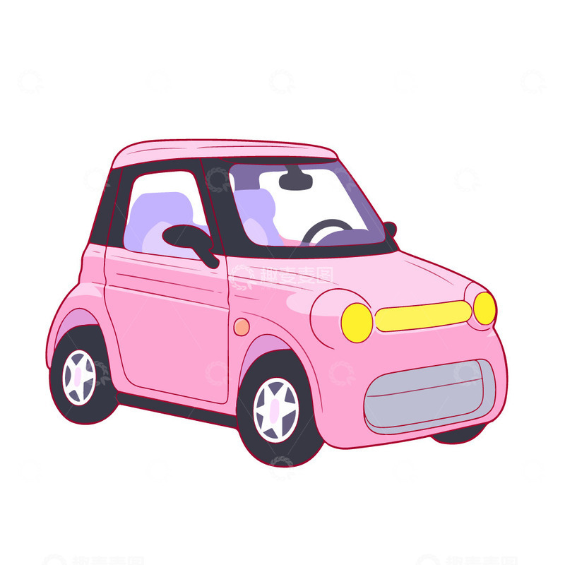 源文件下载【趣麦麦图】小型卡通电动车