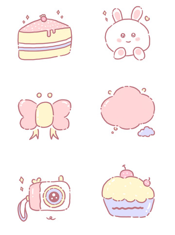 卡通贴纸小元素