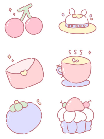 卡通贴纸装饰元素