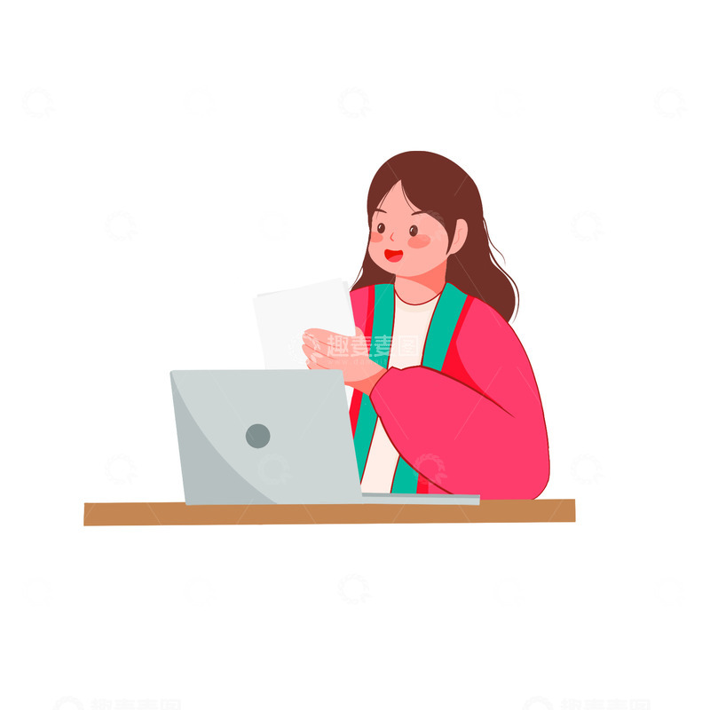 源文件下载【趣麦麦图】卡通办公人员插画人物