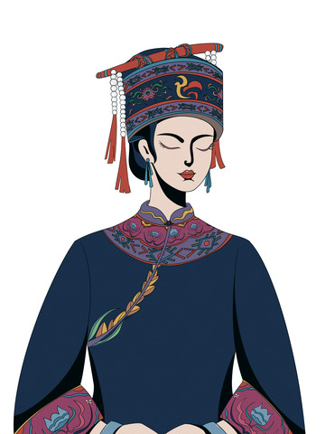 少数民族仫佬族女