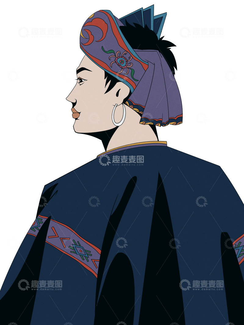 源文件下载【趣麦麦图】-少数民族仫佬族男