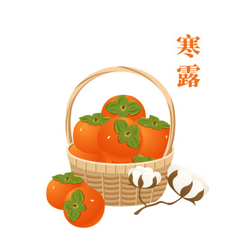 寒露节气插画元素