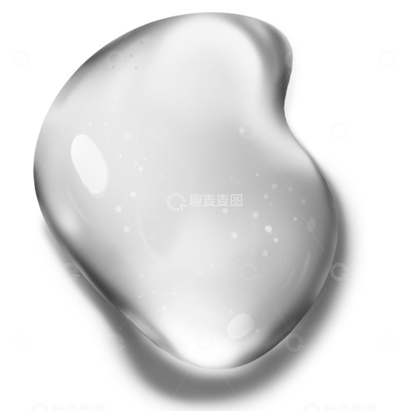 源文件下载【趣麦麦图】透明不规则水滴