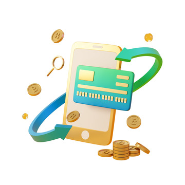 3D立体网络购物手机支付网银模型