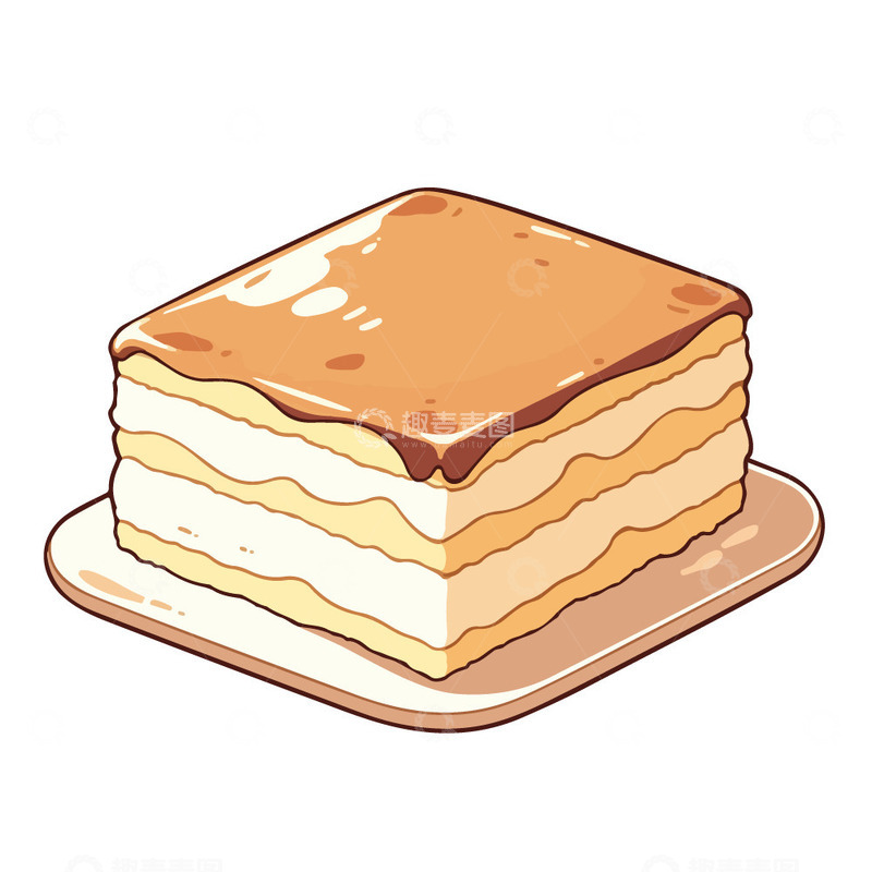 源文件下载【趣麦麦图】提拉米苏蛋糕