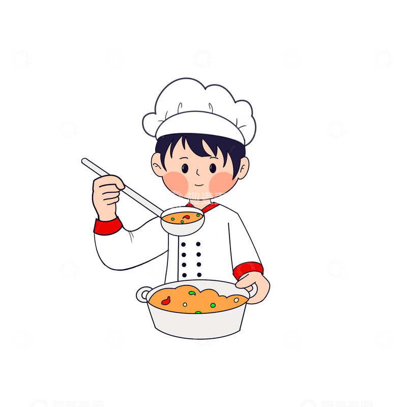 源文件下载【趣麦麦图】手绘厨师卡通人物插画