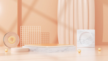 C4D电商简约展台家居海报背景