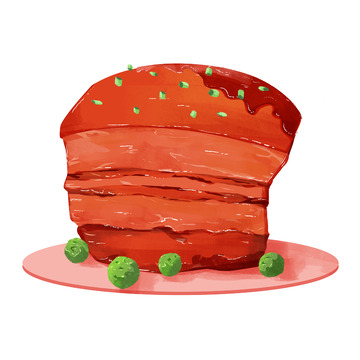 简约美食红烧肉