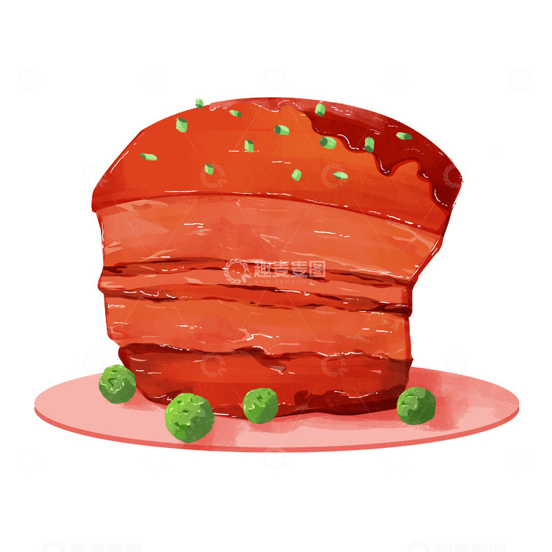 源文件下载【趣麦麦图】简约美食红烧肉