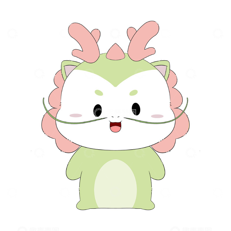 源文件下载【趣麦麦图】新年龙年大吉小龙