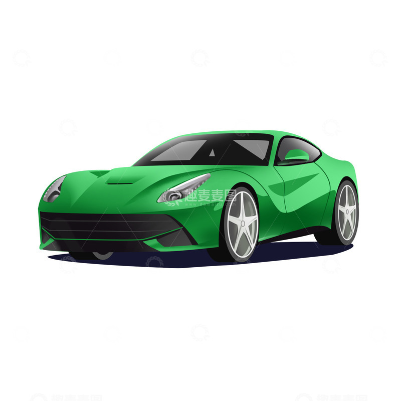 源文件下载【趣麦麦图】轿车跑车手绘图