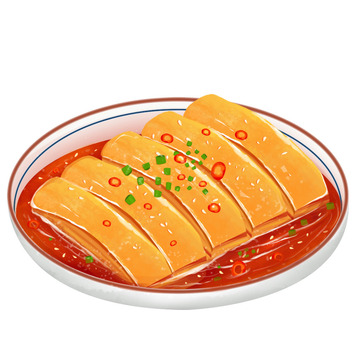口水鸡美食辣味川菜元素