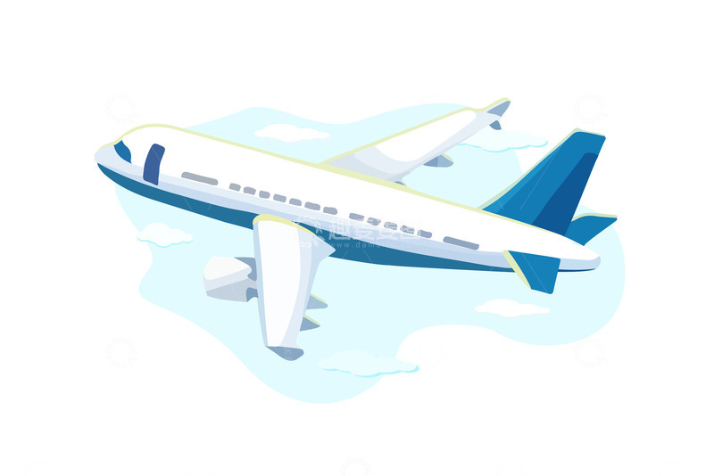 源文件下载【趣麦麦图】-交通工具航空飞机