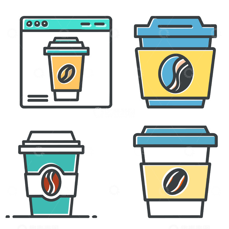 源文件下载【趣麦麦图】咖啡杯矢量免扣素材
