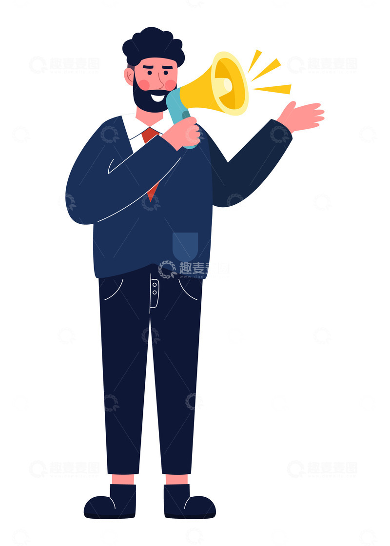 源文件下载【趣麦麦图】扁平简约招聘人物元素