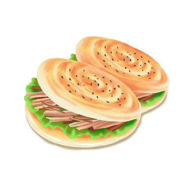 美食小吃肉夹馍