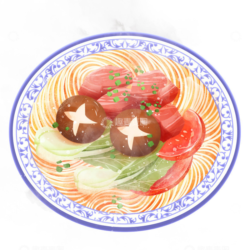 源文件下载【趣麦麦图】美味拉面面条美食元素