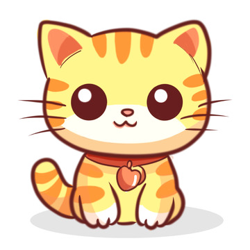 可爱的小猫手绘素材