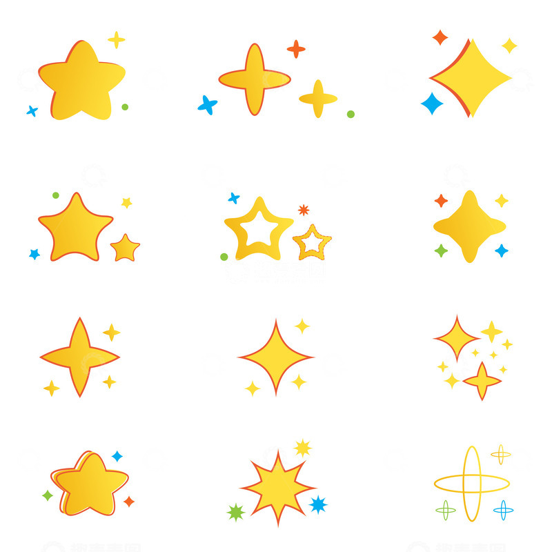 卡通小星星元素