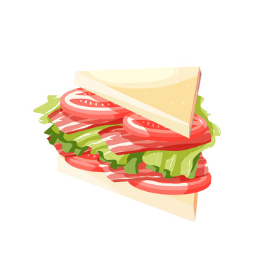 简约三明治美食早餐