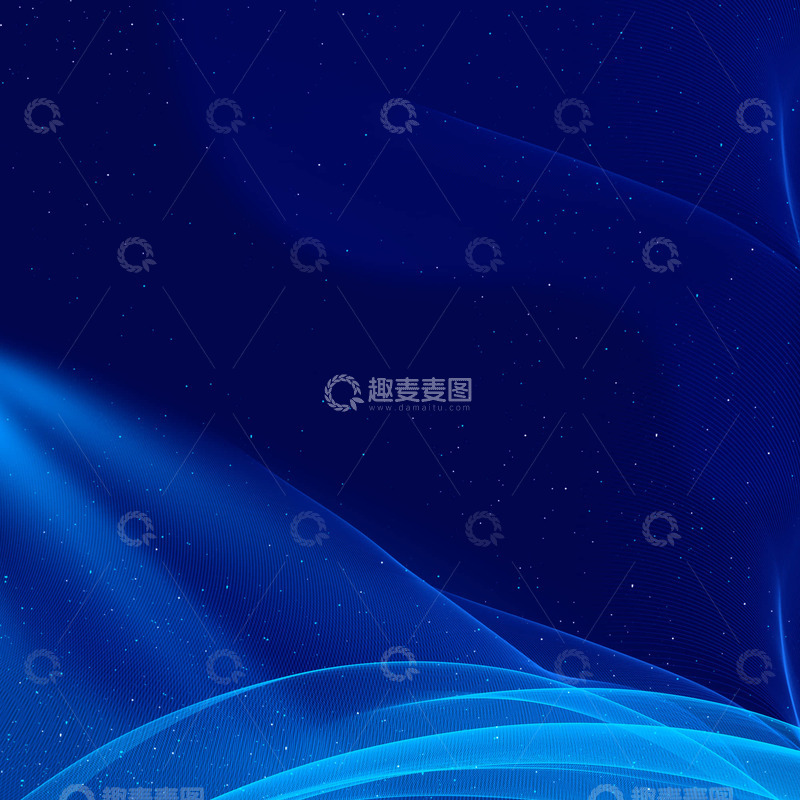 源文件下载【趣麦麦图】蓝色科技线条背景2
