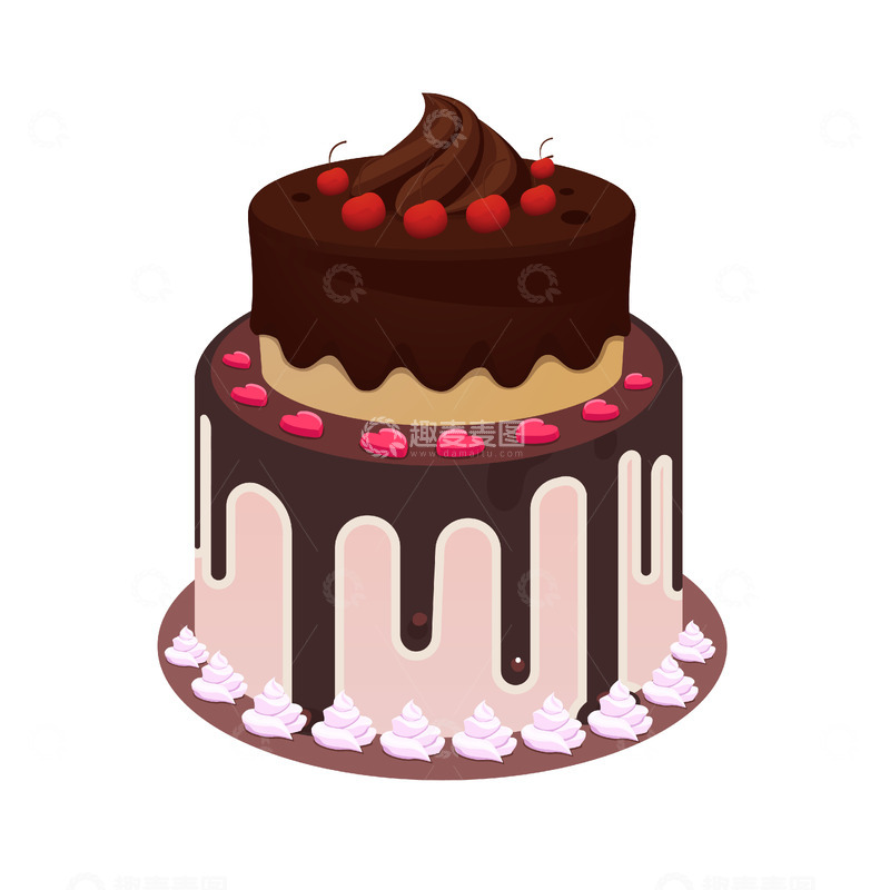 源文件下载【趣麦麦图】美食生日蛋糕