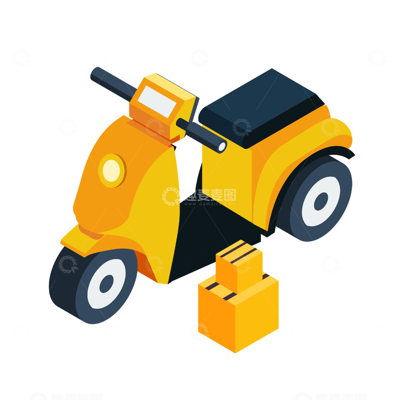 源文件下载【趣麦麦图】2.4d立体代步车