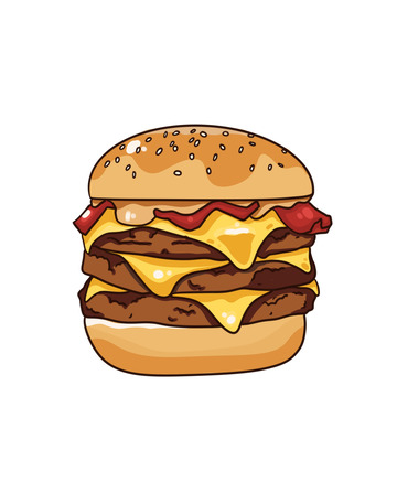 美味美食双层牛肉大汉堡