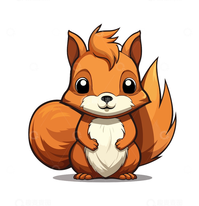 源文件下载【趣麦麦图】矢量可爱松鼠