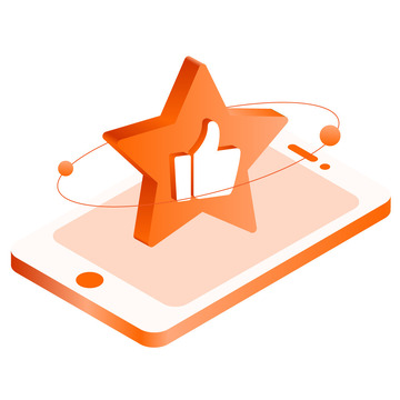 2.5d手机点赞元素