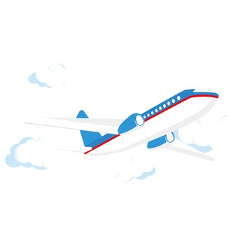 蓝色科技商务民航客机矢量元素