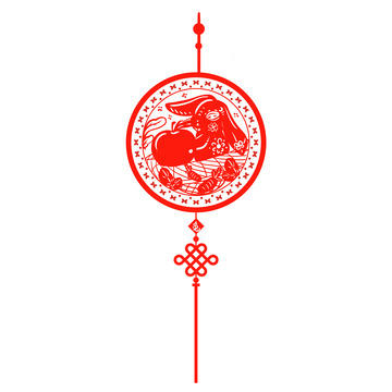 喜庆红色中国结挂饰