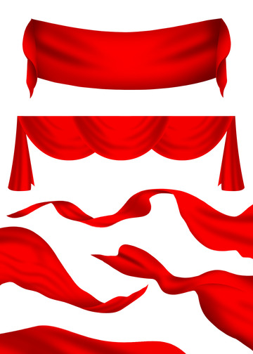 红色中国风丝绸线条电商装饰纹理背景