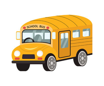 卡通简约可爱的校车