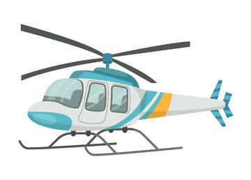 卡通简约交通工具直升机