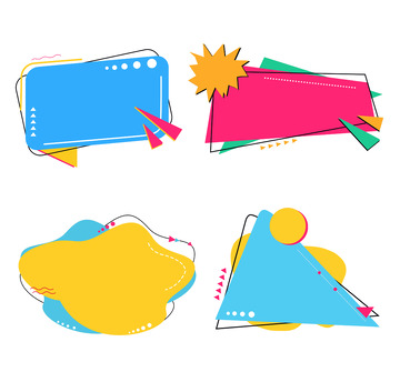 简约促销几何标签