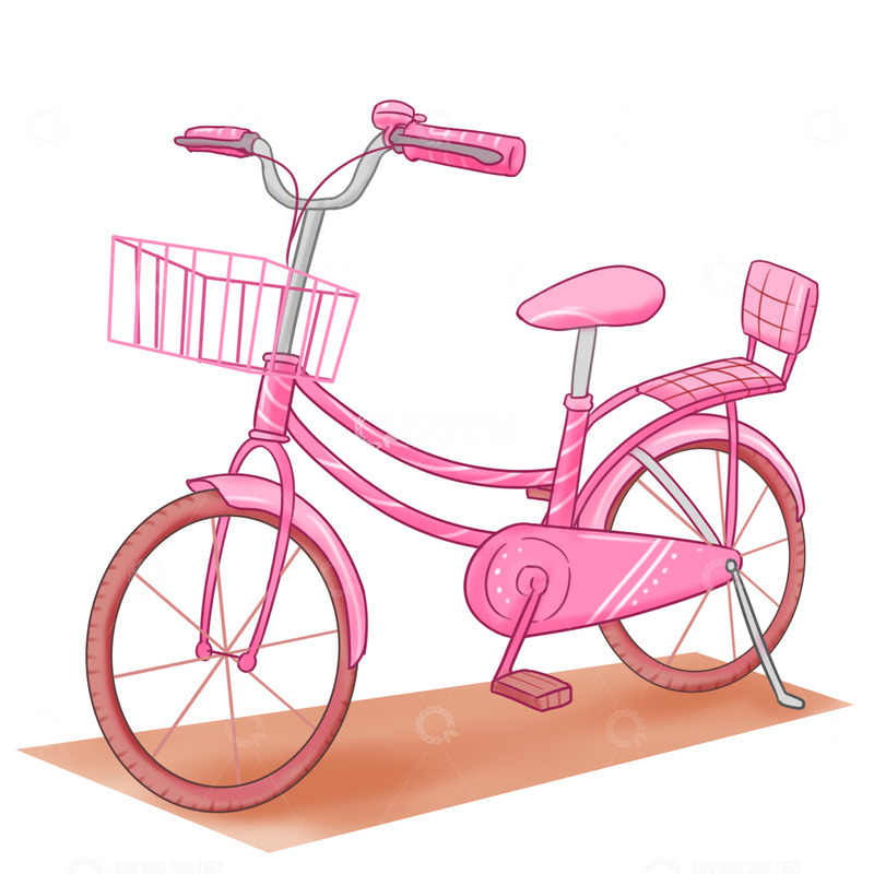 源文件下载【趣麦麦图】交通工具精美自行车